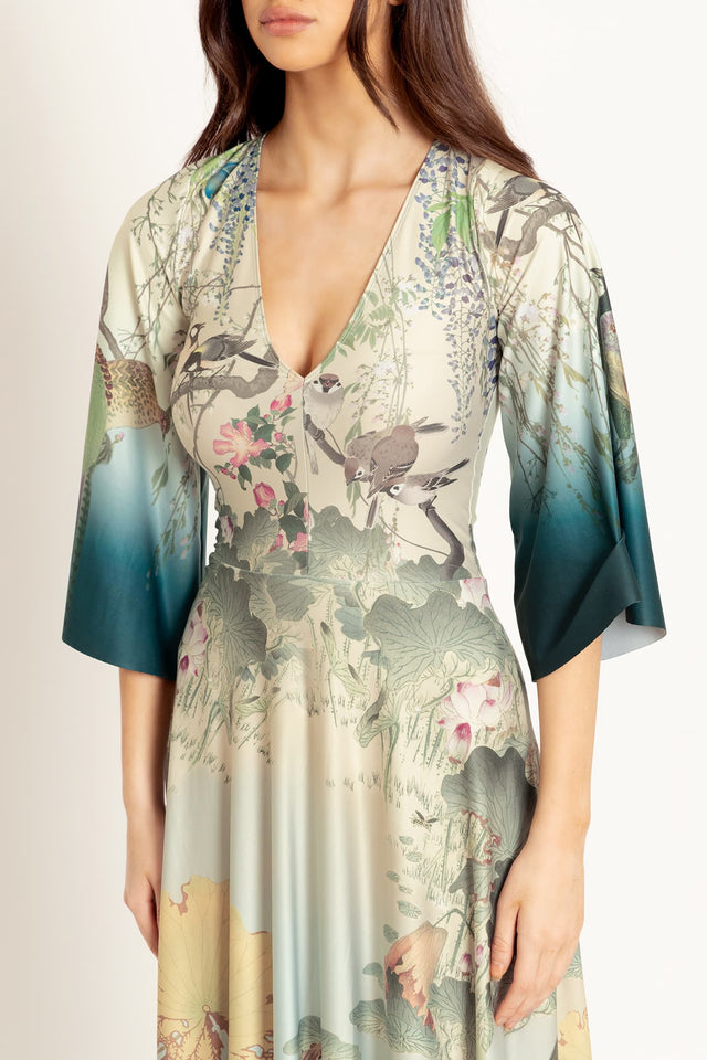 koi fish maxi dress Jiueut Koi Fish Print Sleeveless Maxi Dress for Women with Pockets Wrinkle Resistant Linen Look Long Dress Women Casual Resort Wear Summer Beach Wear, XL