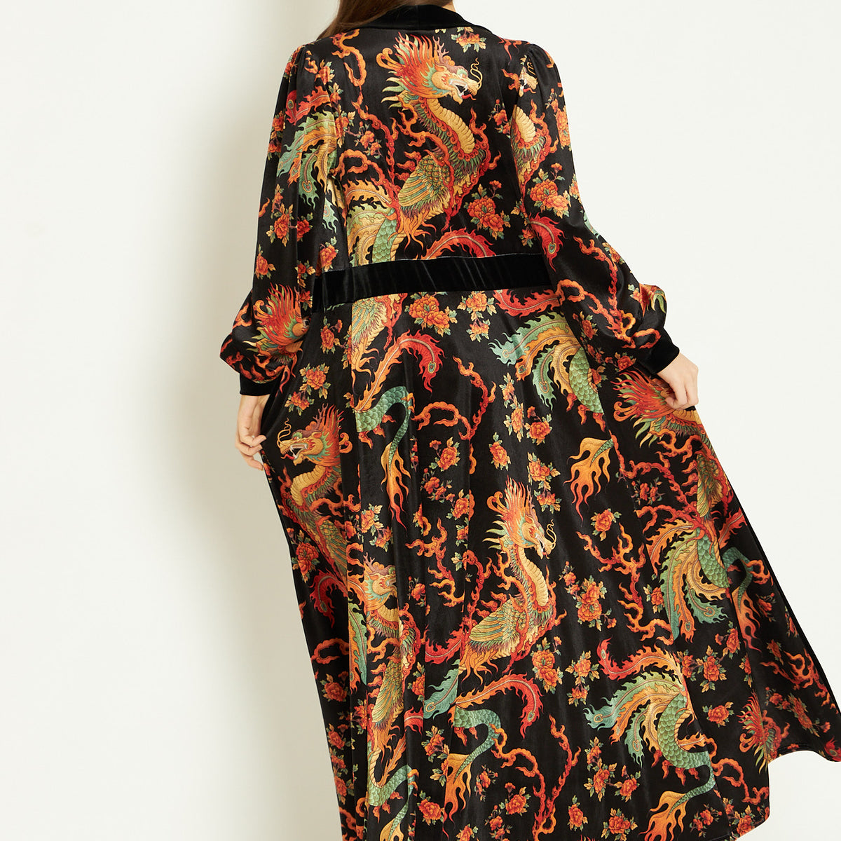 Dragon Rising Velvet Maxi Jacket - Limited – BlackMilk Clothing