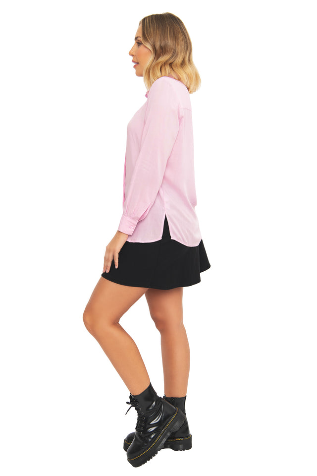 Dusk Pink Button Me Up Shirt - Sample