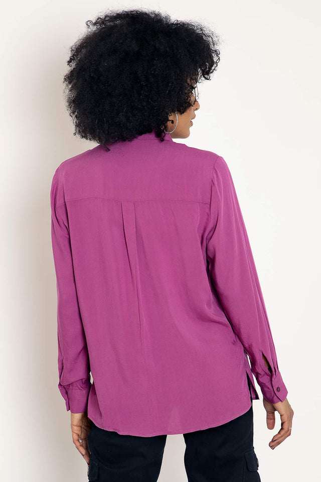 Fuchsia Button Me Up Shirt