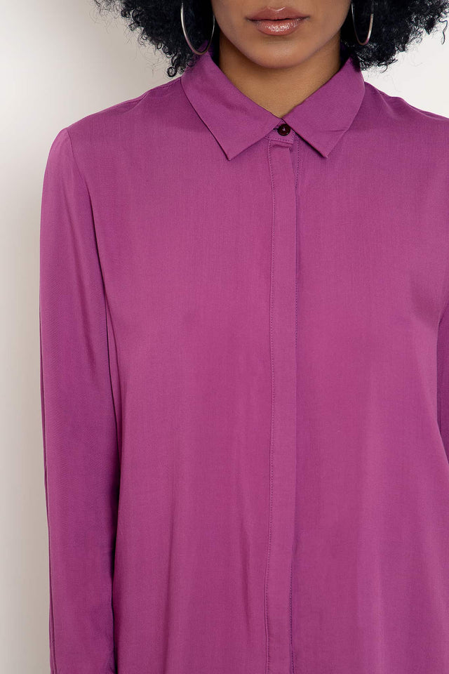 Fuchsia Button Me Up Shirt