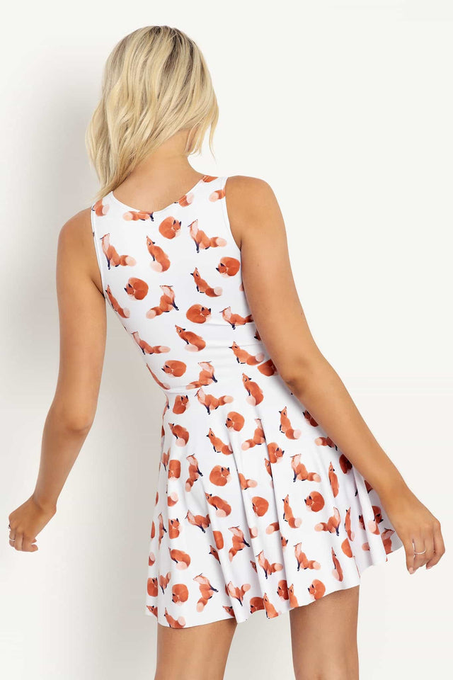 Ghost Foxes Princess Skater Dress