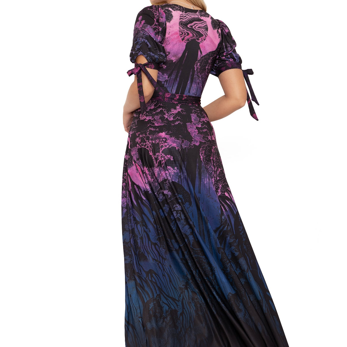 Hokusai's Waterfalls Wrap Maxi Dress - Limited – BlackMilk Clothing