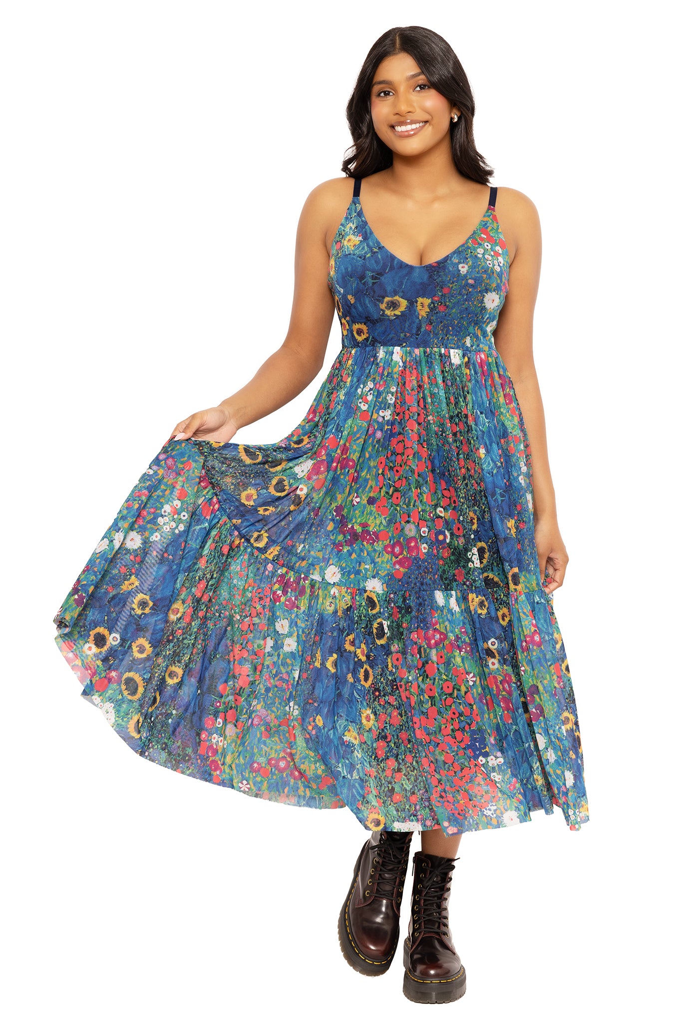 Klimt Collage Sheer Midaxi Dress 2.0 – BlackMilk Clothing