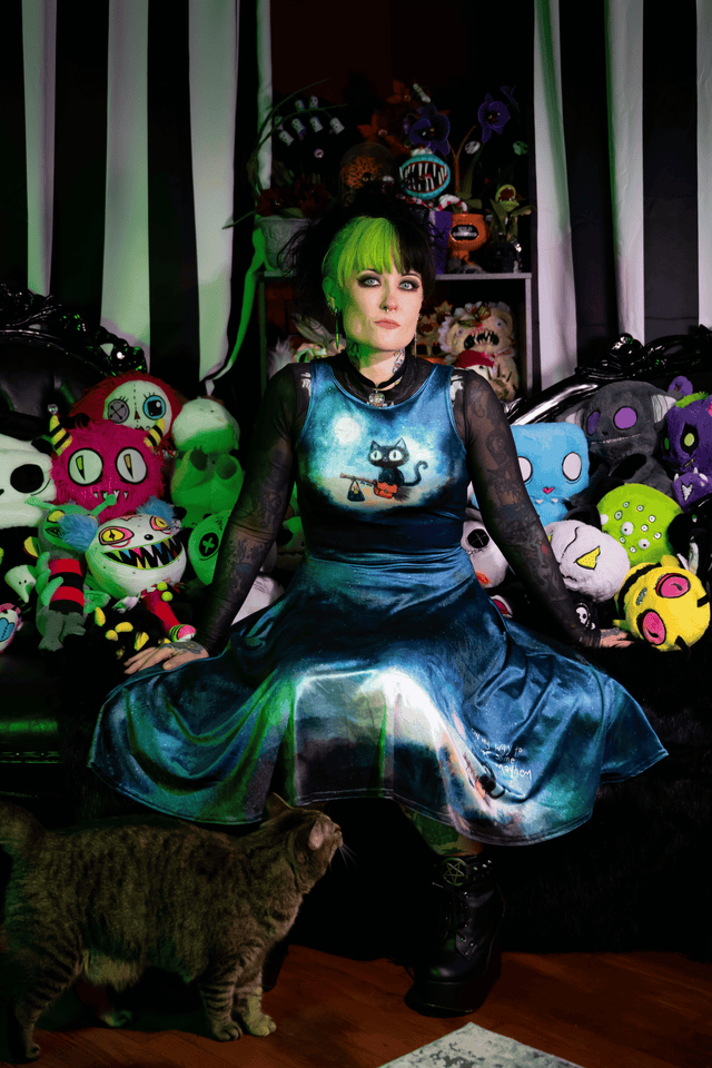 Mayhem and Mischief Velvet Princess Midi Dress