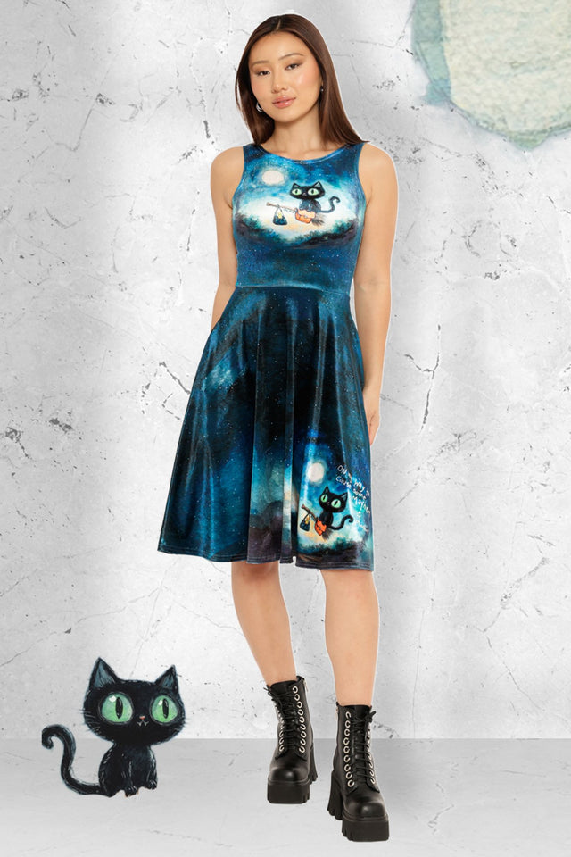 Mayhem and Mischief Velvet Princess Midi Dress