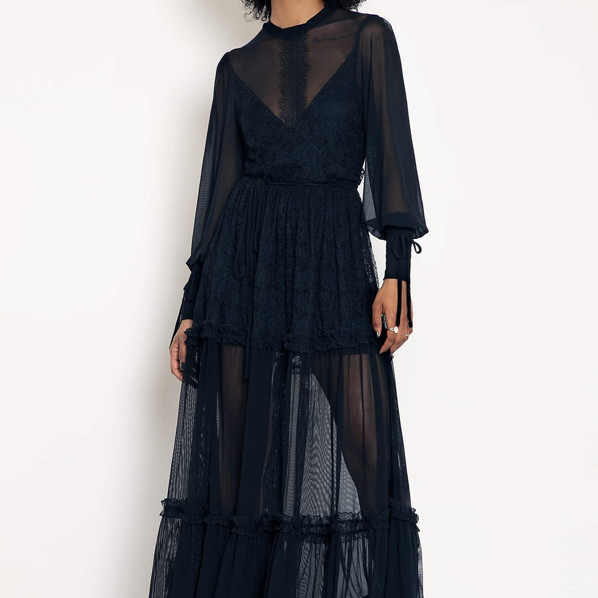 Midnight Ritual Sheer Maxi Dress BlackMilk Clothing — free download