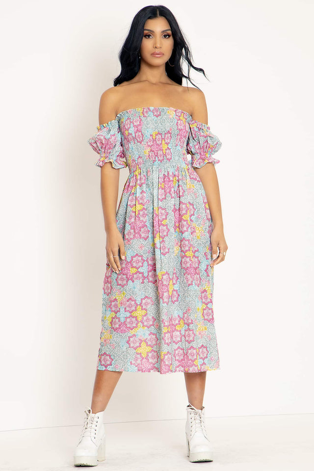 Moroccan Tiles Spring Fields Dress