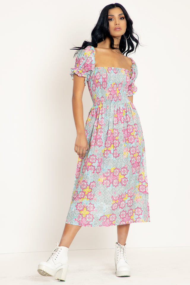 Moroccan Tiles Spring Fields Dress