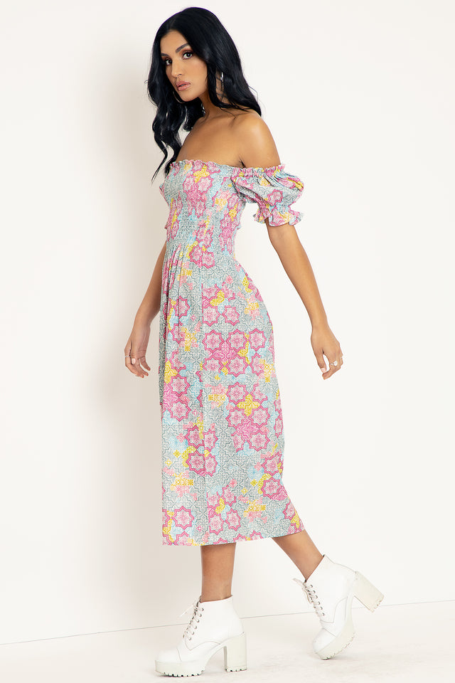 Moroccan Tiles Spring Fields Dress