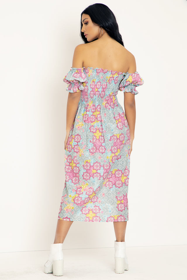 Moroccan Tiles Spring Fields Dress