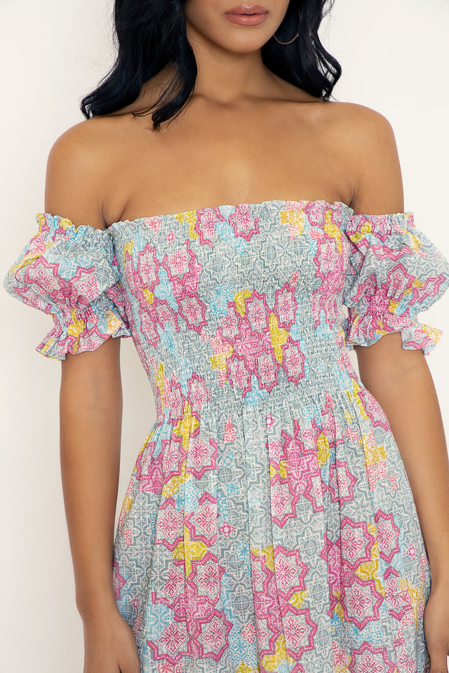 Moroccan Tiles Spring Fields Dress