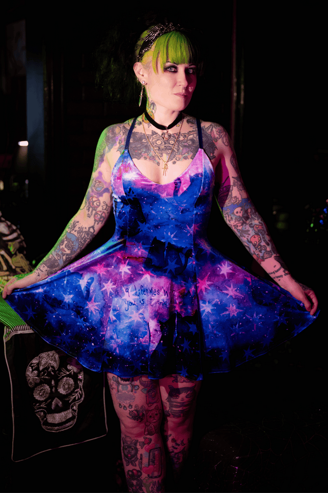 Nine Lives Velvet Mini Strappy Dress