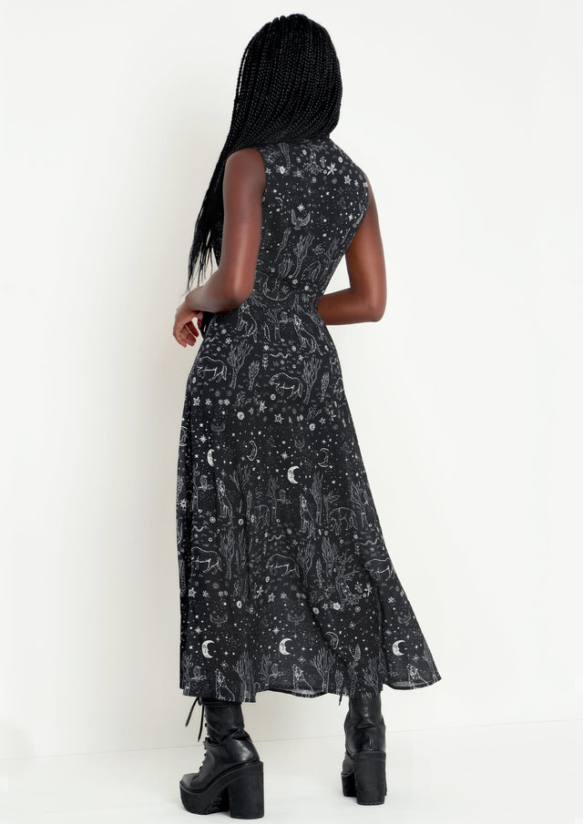 Nocturnal Maxi Shirt Dress
