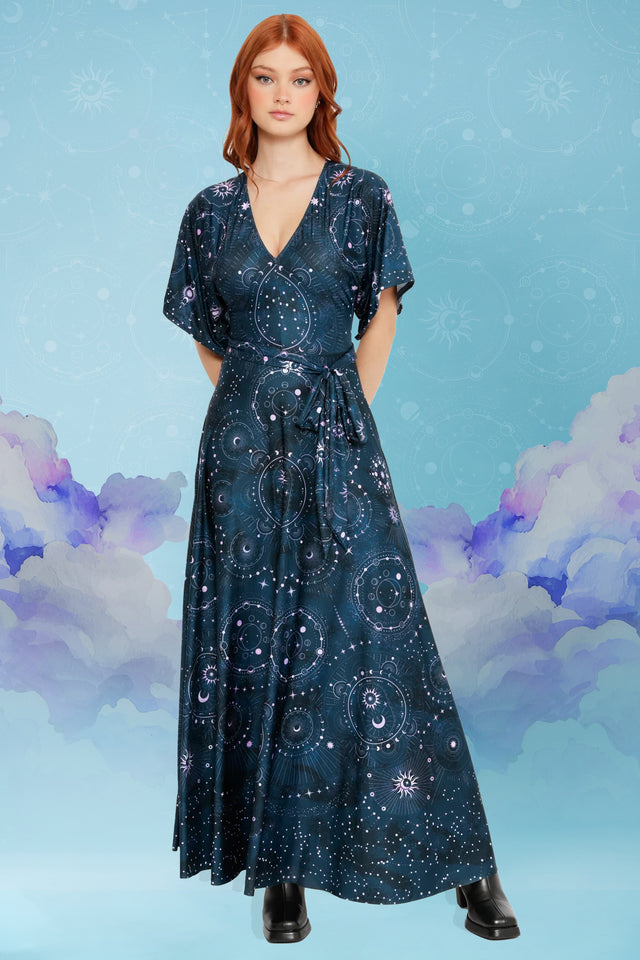 Obsidian Kimono Maxi Dress