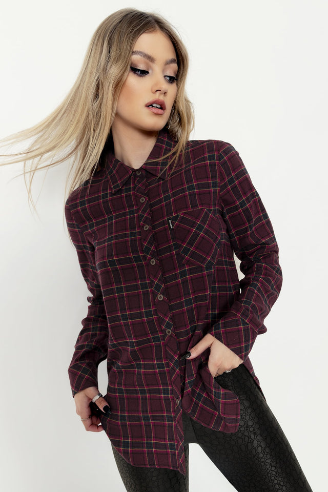 Plaid Mulberry Grunge Shirt