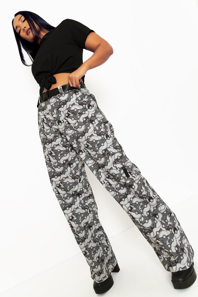 Poké Ball Grey Straight Leg Cargo Pants