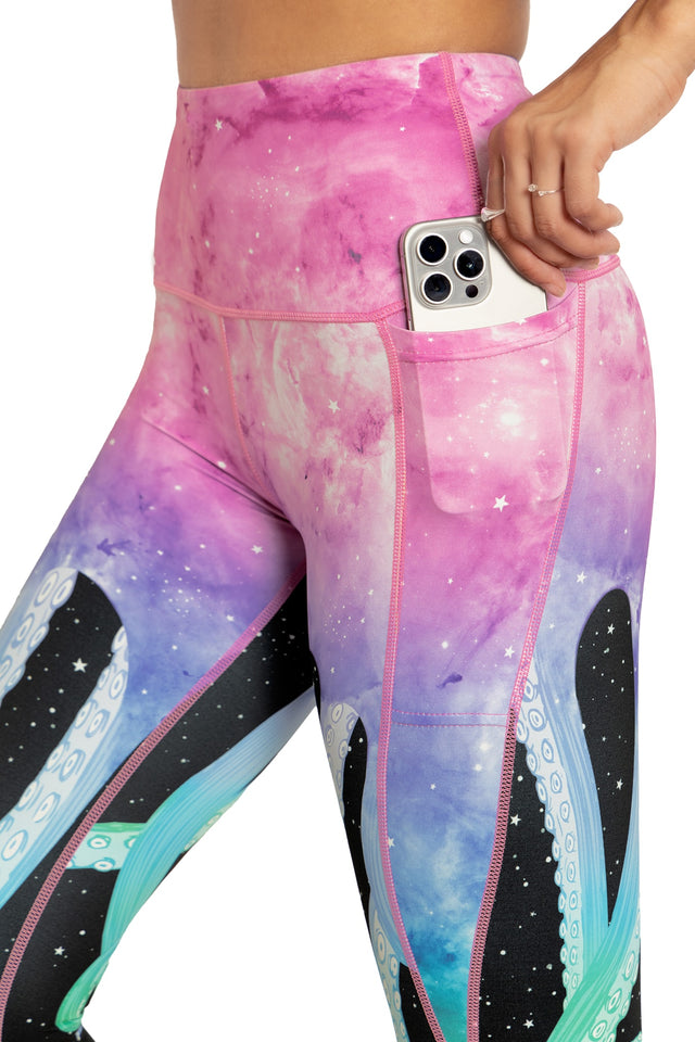 BlackMilk Clothing - space tentacles high waisted active leggings