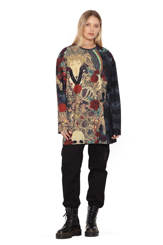 takato yamamoto shu ra long sleeve oversized tee front 