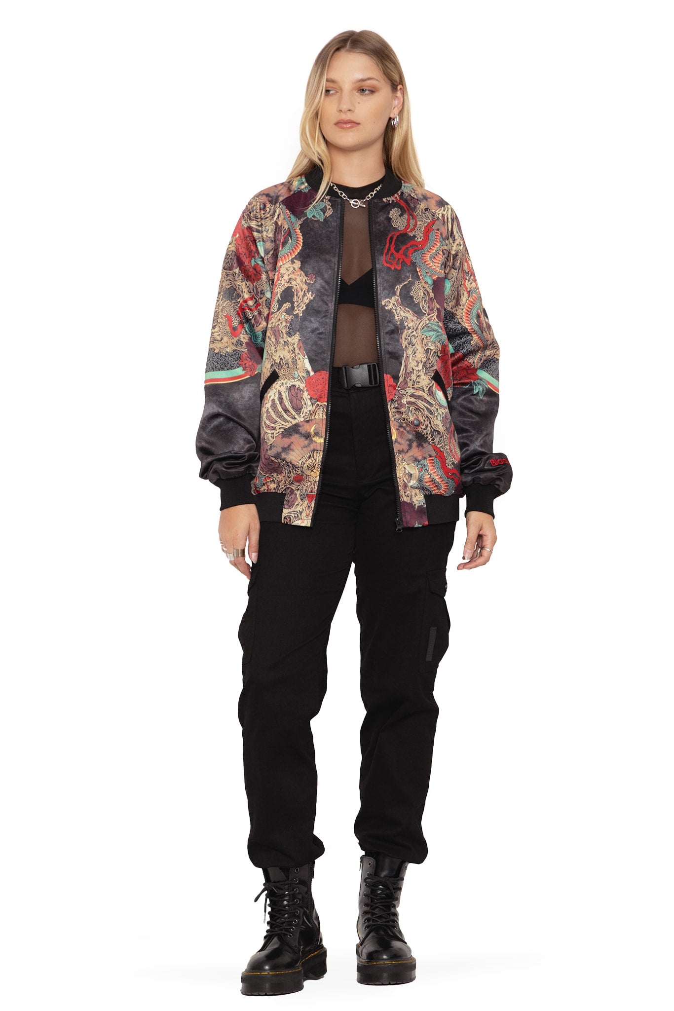 ジャケット・アウター reversible souvenir jacket fullblack&red JAPANESE CRANE EMBROIDERY REVERSIBLE SOUVENIR JACKET | bape.com