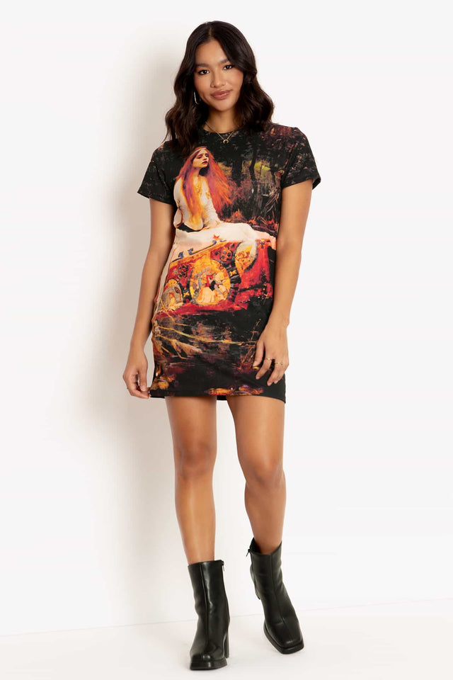 The Lady Of Shalott Tee Dress - Limited BlackMilk Clothing The Lady Of Shalott Tee Dress - Limited BlackMilk Clothing
