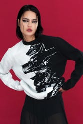 Hungry Wolves Oversized Knit Sweater