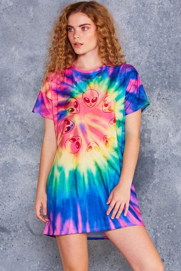 Hyper Alien Slouched Tee Dress - Limited