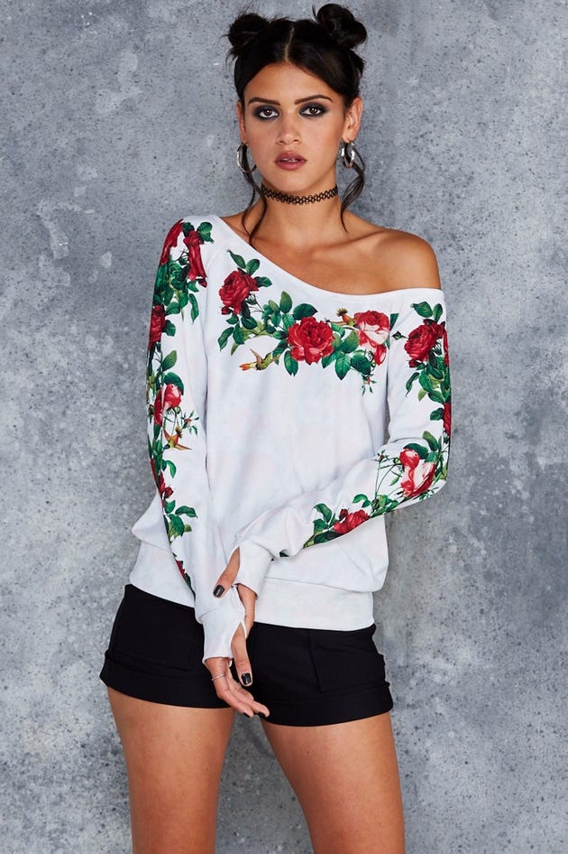 Wild Rose Off The Shoulder Sweater