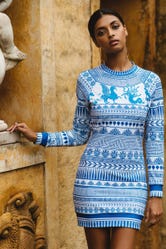 Olympus Blue Sweater Dress