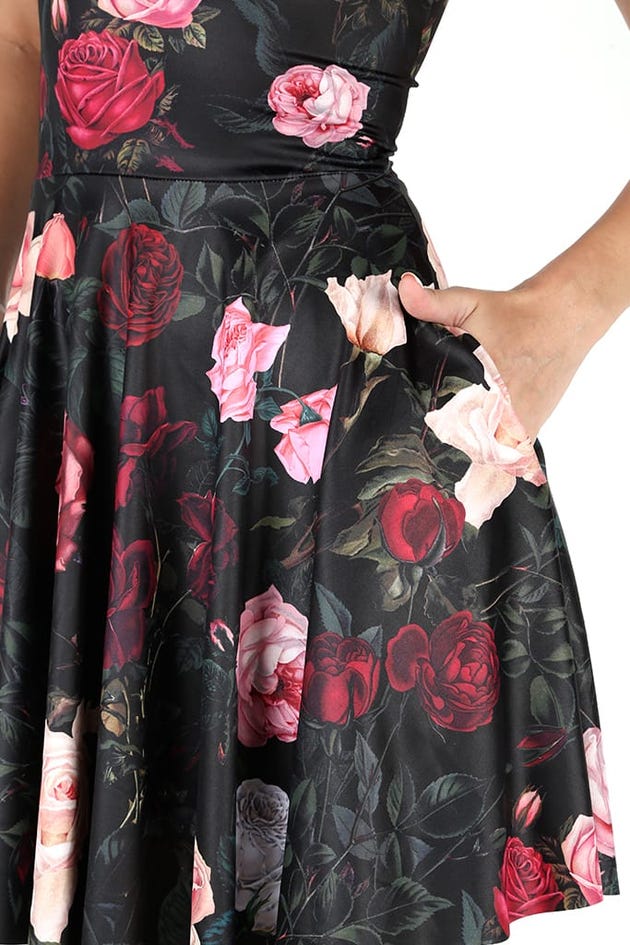 Dark Rose Scoop Longline Dress
