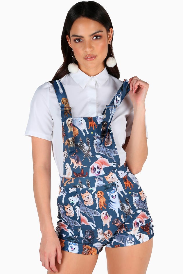 Top Dogs Short Overalls