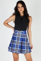 Tartan Sapphire School Skirt