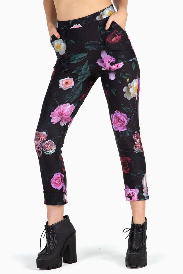 Dark Rose Cuffed Pants - Limited