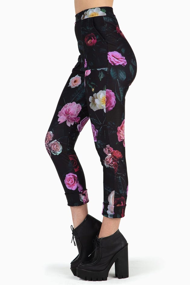 Dark Rose Cuffed Pants
