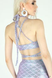 Mermaid Lilac Strap Up And Dance Crop