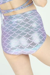 Mermaid Lilac HW Booty Shorts