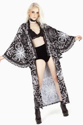 Kaleidoscope Of Bones Swan Kimono