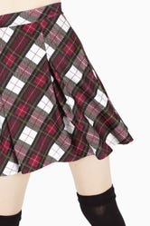 Tartan Berry School Skirt