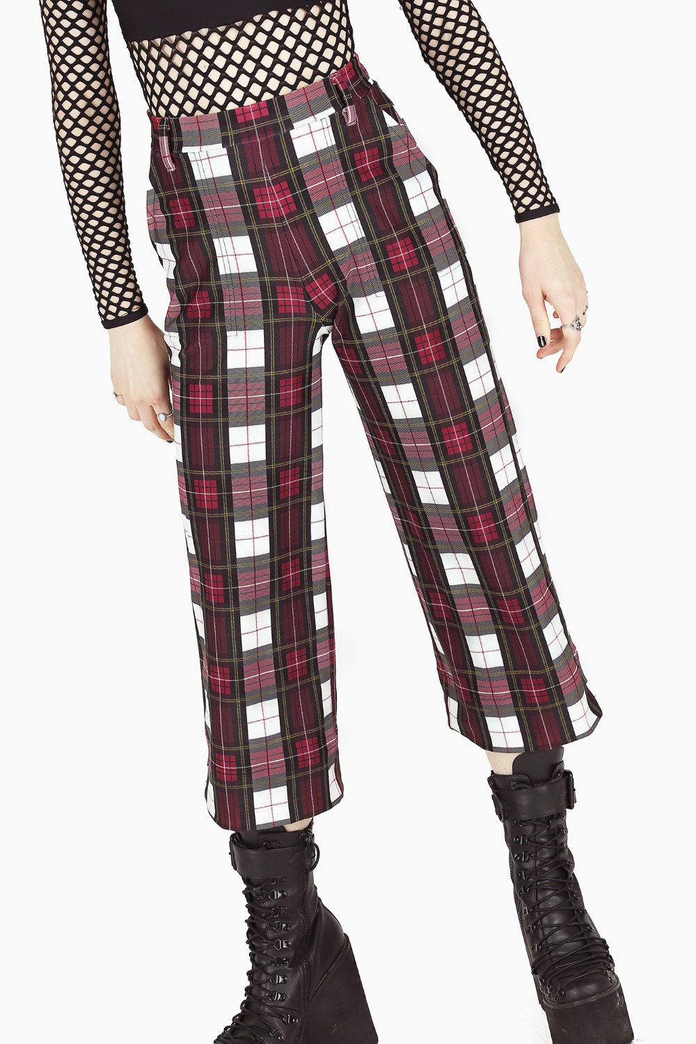 TOPSHOP TARTAN TROUSERS £15.00 - PicClick UK