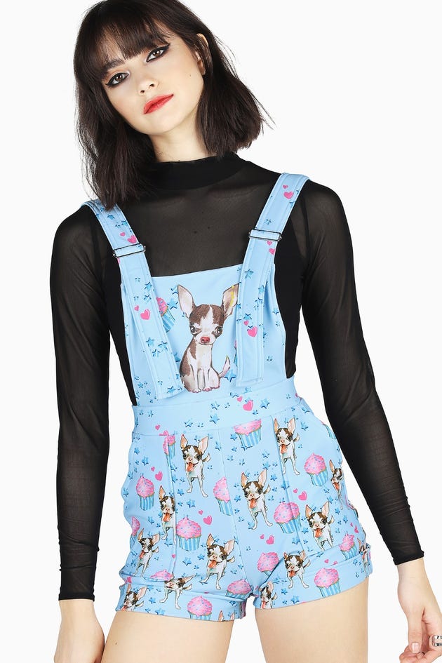 The Sweetest Pup Short Overalls