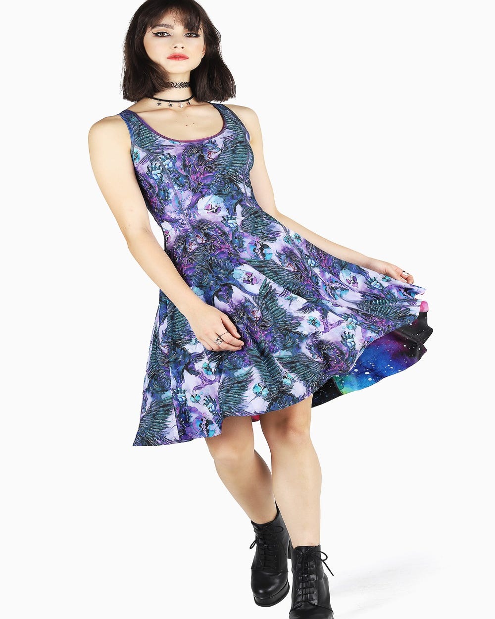 Whale Of A Galaxy Vs Chaos Longline Inside Out Dress - Limited