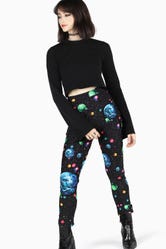 Whale And Planets Cuffed Pants