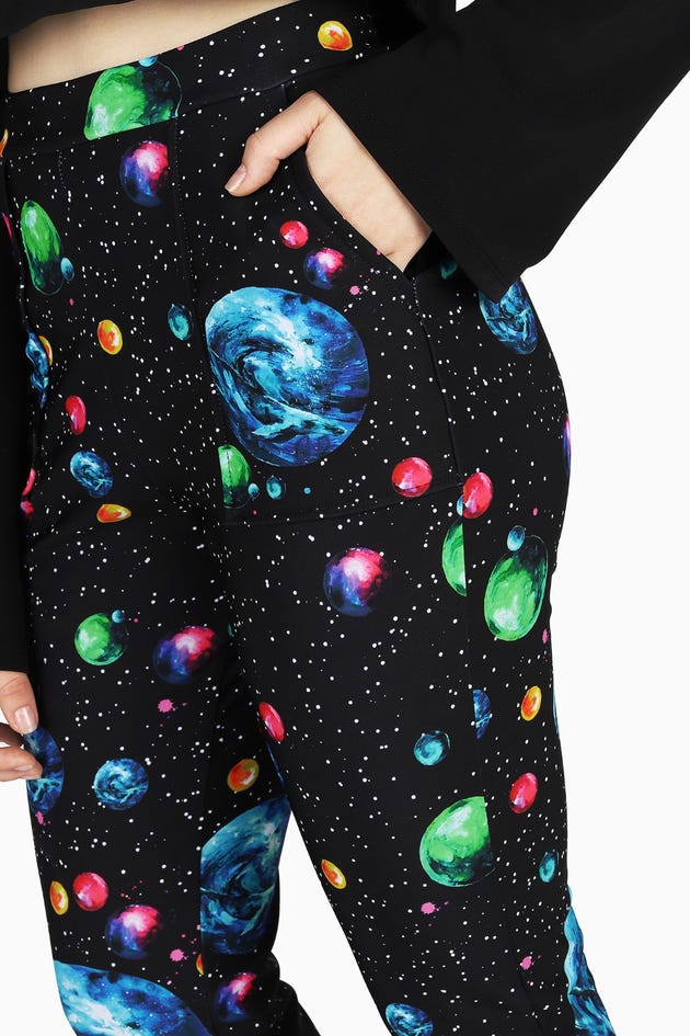 Whale And Planets Cuffed Pants
