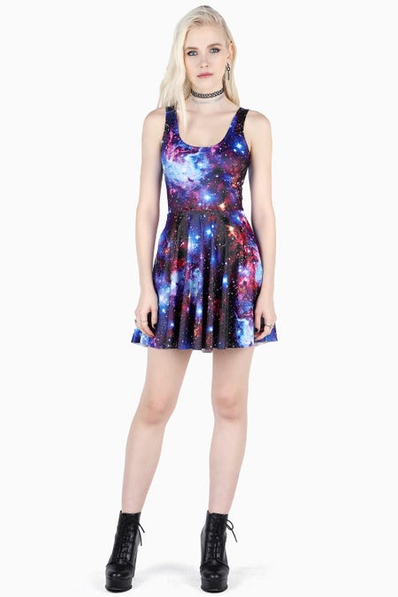 Galaxy Amethyst Scoop Skater Dress