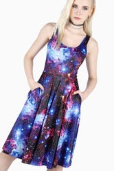 Galaxy Amethyst Pocket Midi Dress