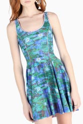 Almond Blossom Pink Vs Blue Water Lilies Inside Out Dress