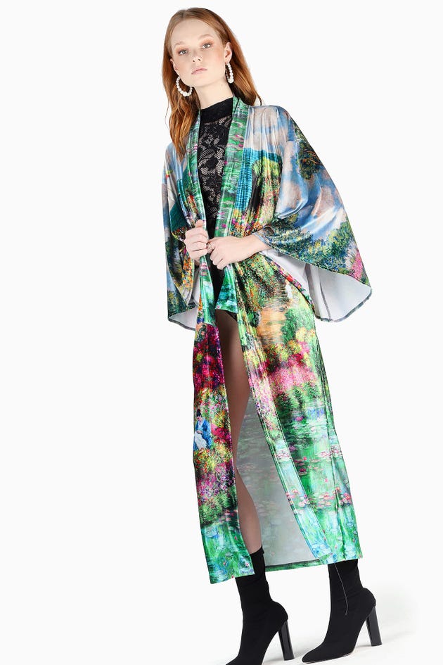 Montage Monet Velvet Swan Kimono
