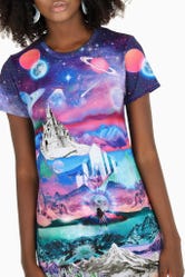 Visitors To Another World Tee Dress