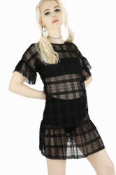 Keep In Check Frill Tee Dress