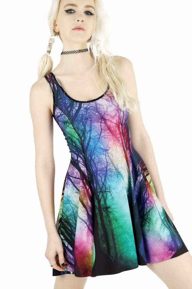 Sun And Moon Vs Hidden Forest Inside Out Dress - Limited